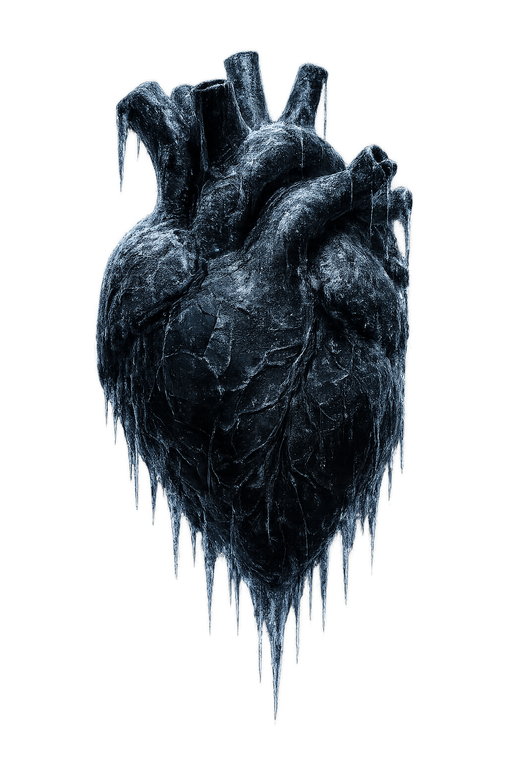 Frozen black heart logo